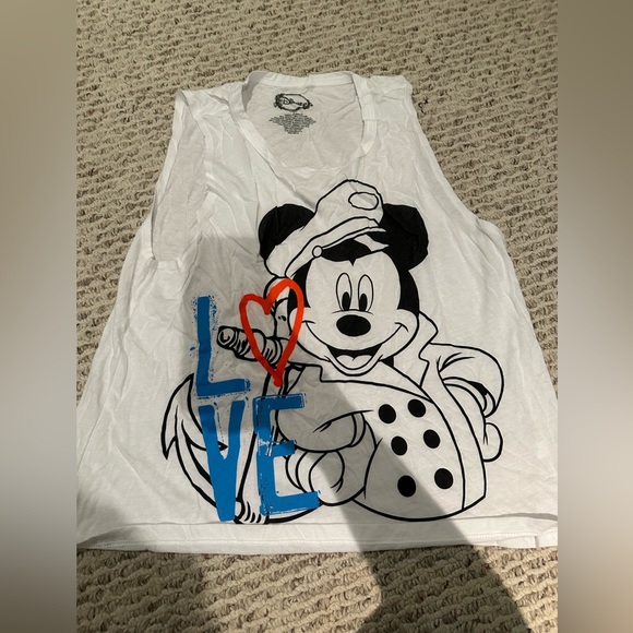 Mickey mouse love muscle tank tee Disney - Picture 1 of 3